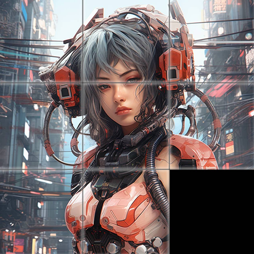 Play Anime Mecha Girls - Sliding Puzzle Online